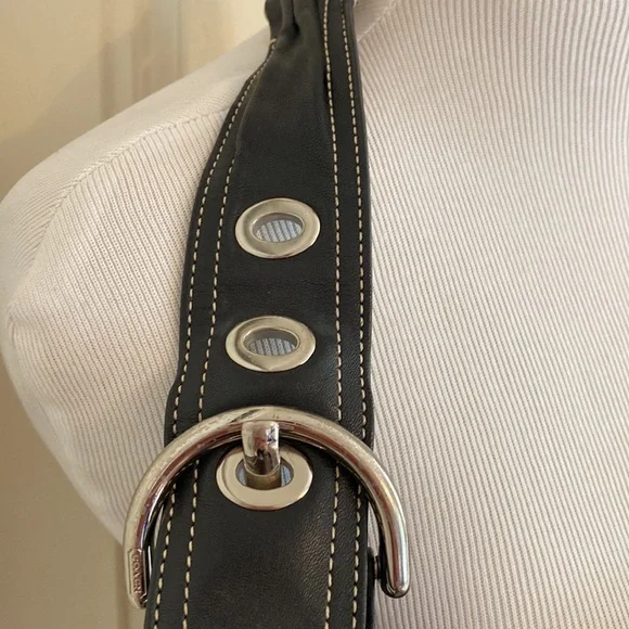 Coach hobo shoulder bag. Black/gray - Picture 3 of 10